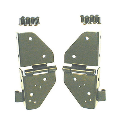 Rugged Ridge 76-86 Jeep CJ / 87-95 Jeep Wrangler YJ Black Windshield Hinges Rugged Ridge Hardware - Singles