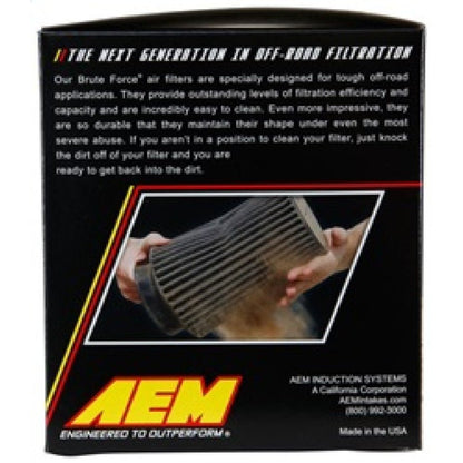 AEM 2.75in Flange ID x 4.75in Top OD x 5.5in Base OD x 5in Height Offset Flange DryFlow Air Filter AEM Induction Air Filters - Universal Fit