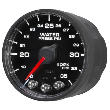 Autometer Spek-Pro - Nascar 2-1/16in Water Press 0- 35 psi Bfb Sp AutoMeter Gauges