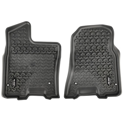 Rugged Ridge Floor Liner Set Front Pair Black 19 RAM 1500 Rugged Ridge Floor Mats - Rubber