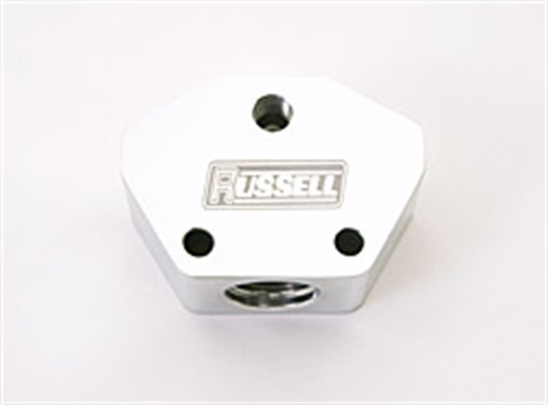 Russell Performance Billet Aluminum Y-Block w/ -10 AN inlet & -8 AN outlet (Polished finish)