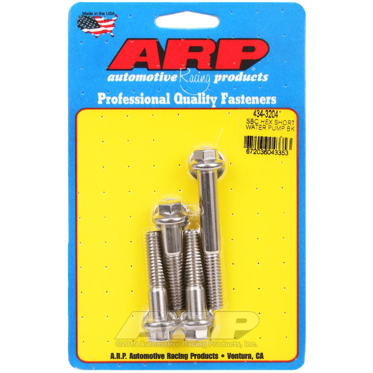 ARP SB Chevy Hex Short Water Pump Bolt Kit ARP Hardware Kits - Other