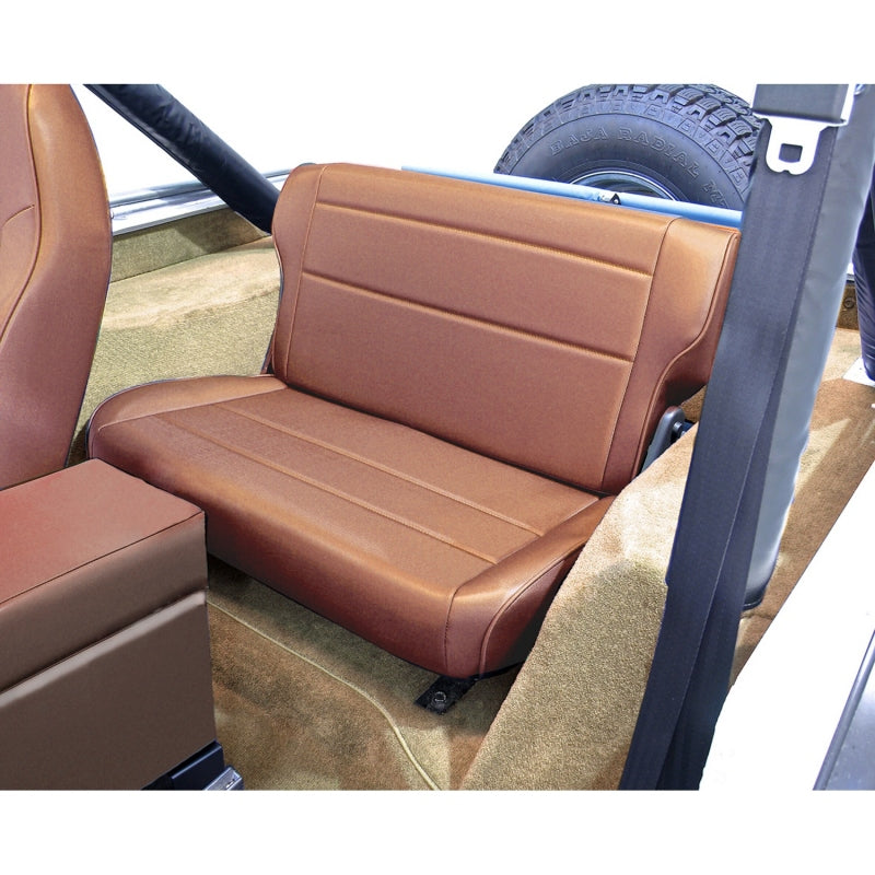 Rugged Ridge Fold & Tumble Rear Seat Tan 76-95 Jeep CJ / Jeep Wrangler Rugged Ridge Seat Releases