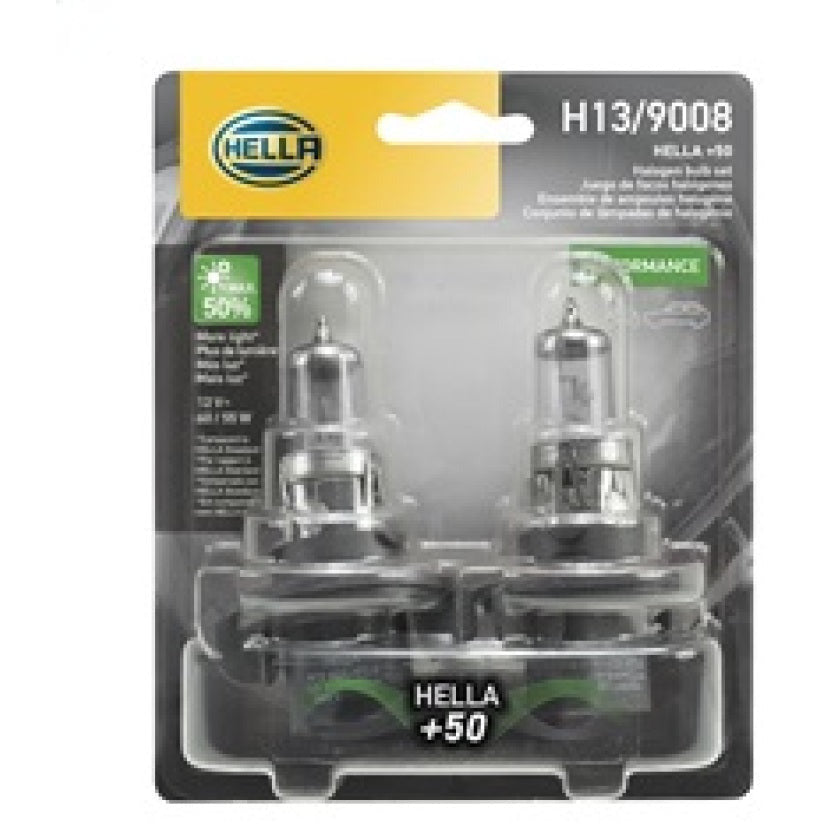 Hella Bulb H13 12V 60/55W P264T T4 +50 (2) Hella Bulbs