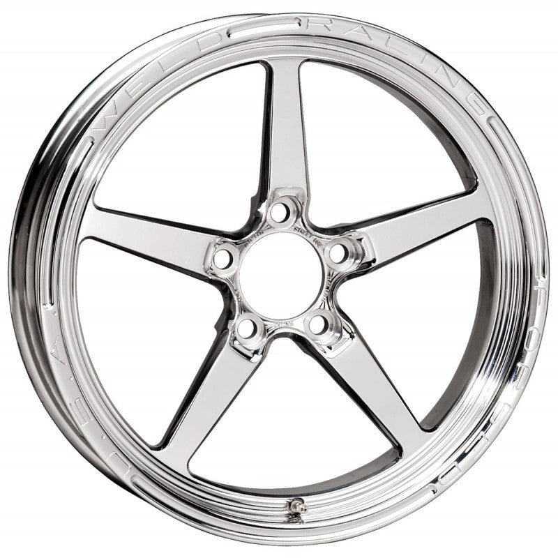 Weld Alumastar 1-Piece 17x4.5 / 5x4.5 BP / 2.25in. BS Polished Wheel - Non-Beadlock Weld Wheels - Forged