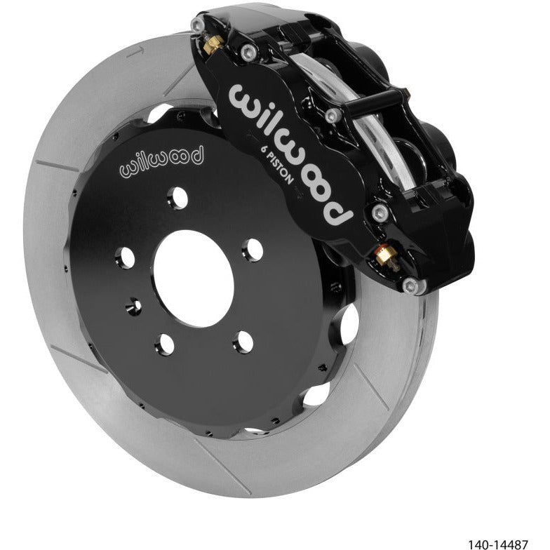 Wilwood 03-08 Audi A4 Forged Narrow Superlite 6R Front Big Brake Kit 12.88in Rotor Dia (Black) Wilwood Big Brake Kits