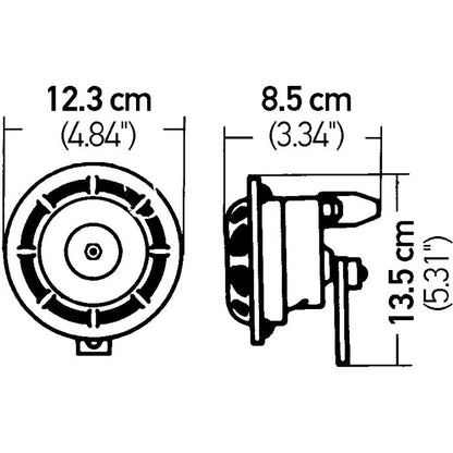 Hella Supertone Horn Set 24V 84w Black Hella Horns