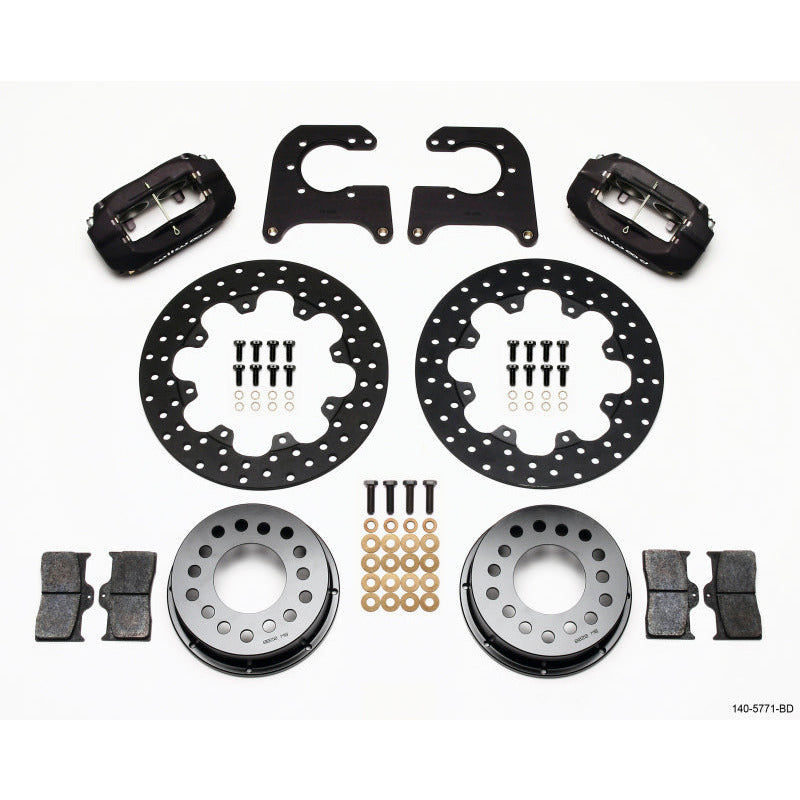 Wilwood Forged Dynalite Rear Drag Kit Drilled Rotor Chevy 12 Bolt-Spec 3.15in Brng Wilwood Big Brake Kits