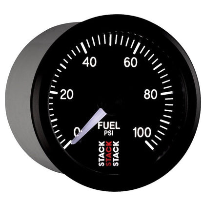 Autometer Stack 52mm 0-100 PSI 1/8in NPTF Male Pro Stepper Motor Fuel Pressure Gauge - Black AutoMeter Gauges