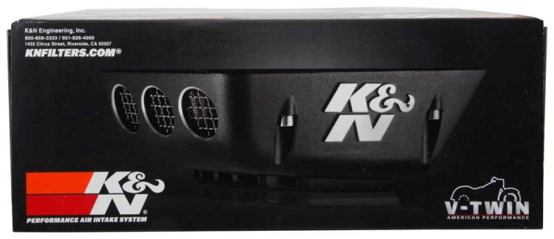 K&N Street Metal Intake System for 01-16 Harley Davidson Softail/Dyna - Shaker Black