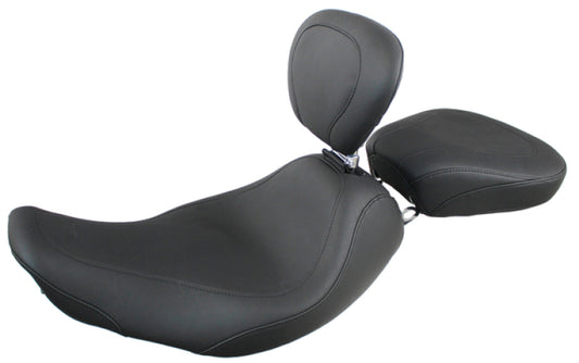 Mustang 97-07 Harley Rd King, 06-07 Str Glide, 00-05 Eagle Wide Tripper Solo Seat w/DBR - Black