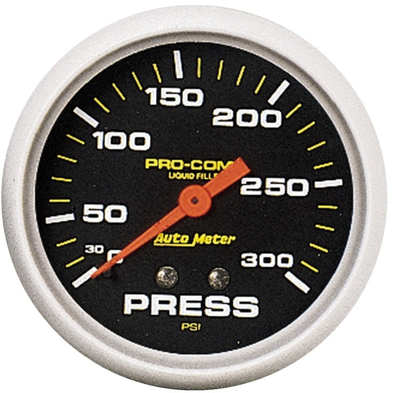 AutoMeter Gauge Pressure 2-5/8in. 300PSI Liquid Filled Mech Pro-Comp AutoMeter Gauges