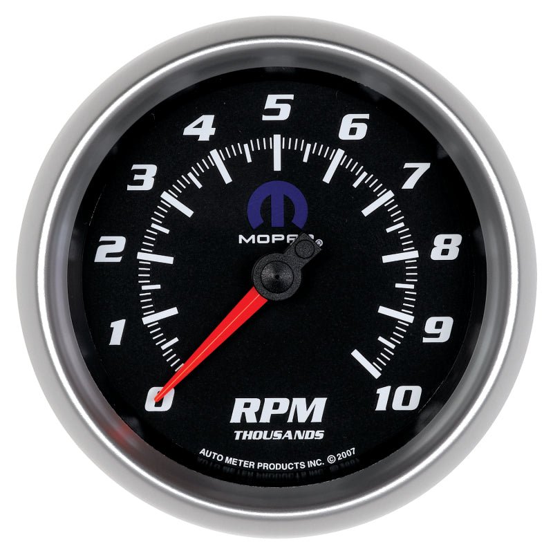 Autometer Mopar 3-3/8in 10K RPM In-Dash Tachometer Gauge - Black AutoMeter Gauges