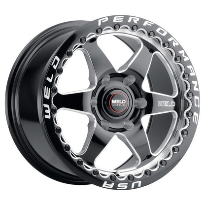 Weld S909 20x10 Ventura 6 Beadlock 6x139.7 ET38 BS7.00 Gloss BLK MIL DIA 106.1 Weld Wheels - Cast