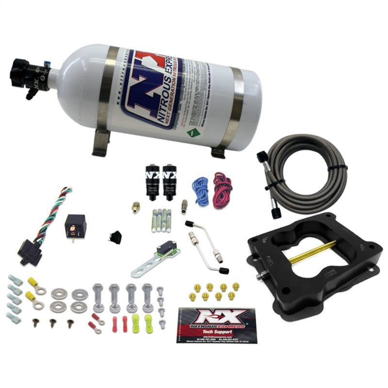 Nitrous Express Q-Jet/Holley Spread Bore Hitman Plus Nitrous Kit (50-200HP) w/10lb Bottle Nitrous Express Nitrous Systems