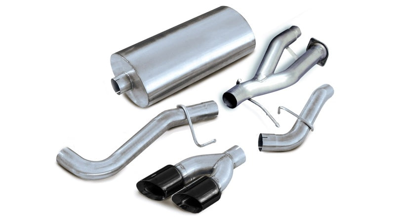 Corsa 2002-2006 Cat-Back Exhaust w/Black Twin 4in Tips 02-06 Cadillac Escalade 6.0L V8