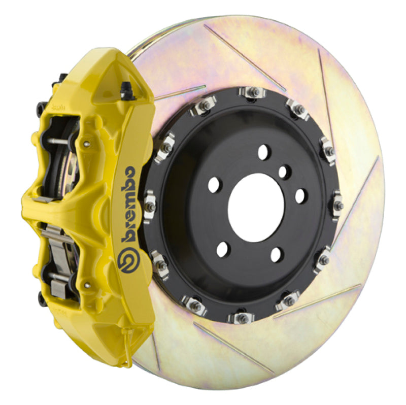 Brembo 12-14 ML550 Front GT BBK 6 Piston Cast 411x34 2pc Rotor Slotted Type1-Yellow