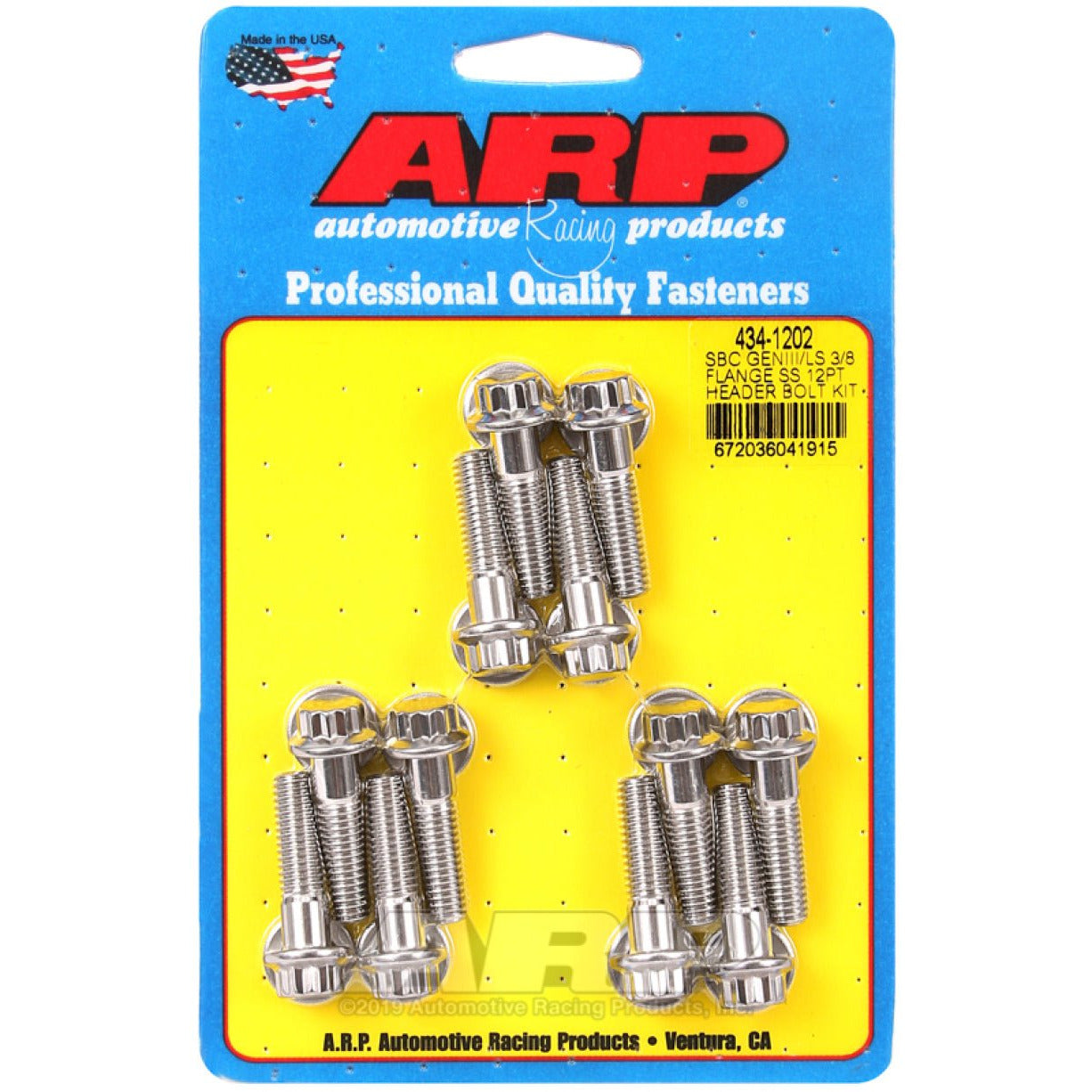 ARP Chevy SBC/GenIII LS 3/8in Flange SS 12pt Header Bolt Kit ARP Hardware Kits - Other