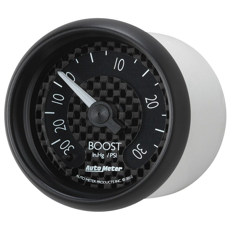 Autometer GT Series 52mm Mechanical 30 In Hg/30 psi Vacuum/Boost Gauge AutoMeter Gauges