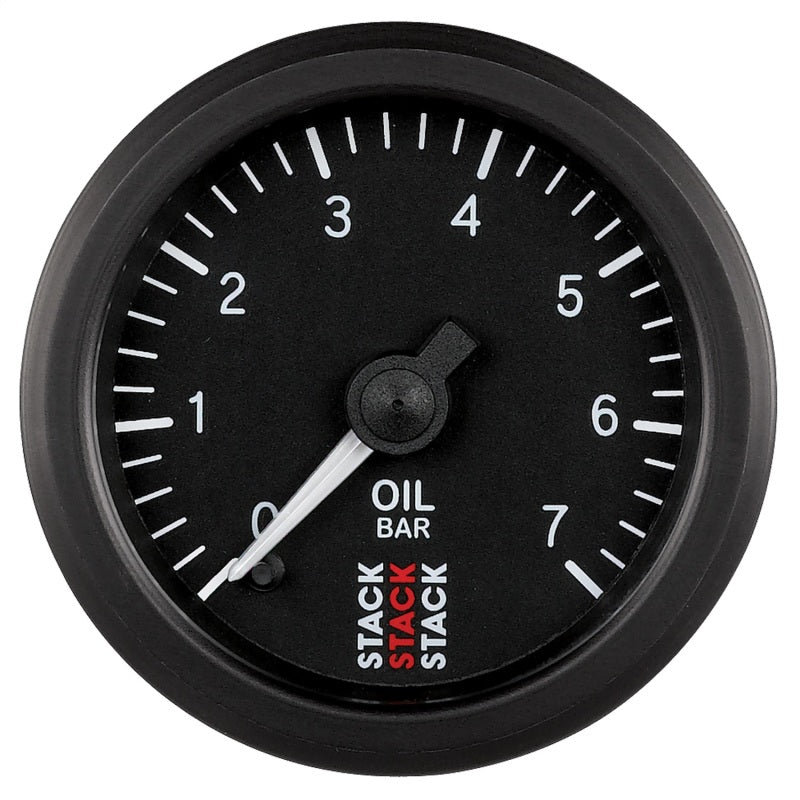 Autometer Stack 52mm 0-7 Bar M10 Male Pro Stepper Motor Oil Pressure Gauge - Black AutoMeter Gauges