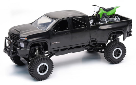 New Ray Toys Chevy Off Road Pickup with Dirt Bike/ Scale - 1:20