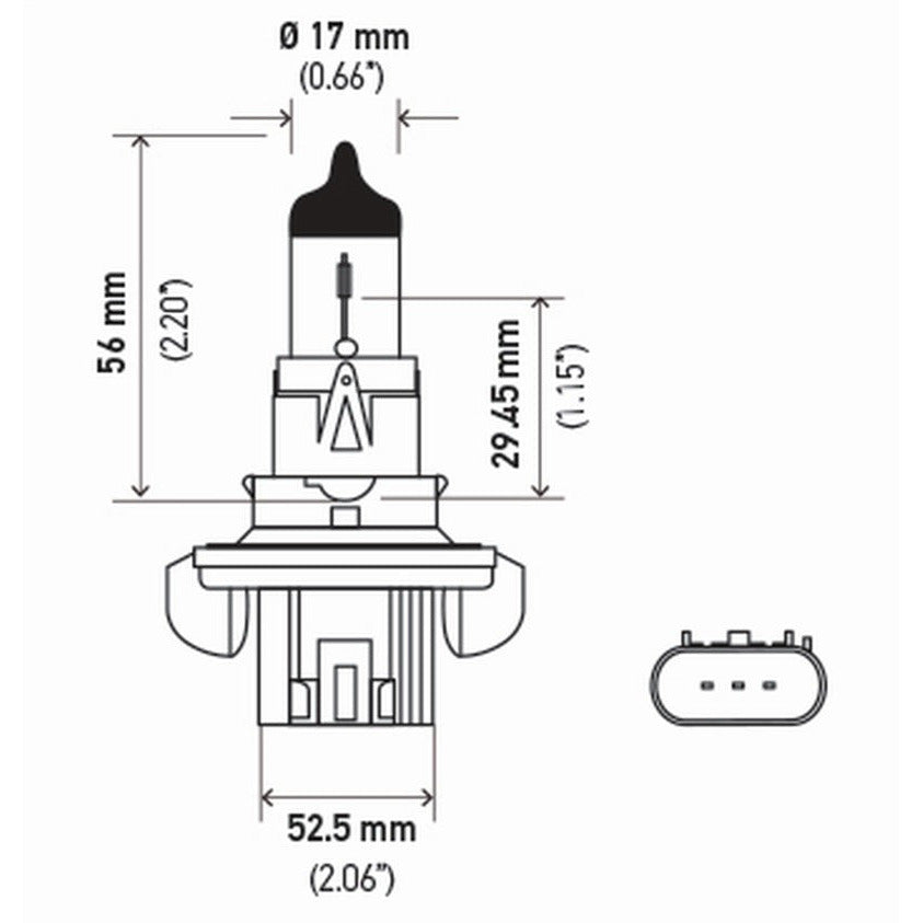 Hella Bulb H13 12V 60/55W P264T T4 +50 (2) Hella Bulbs