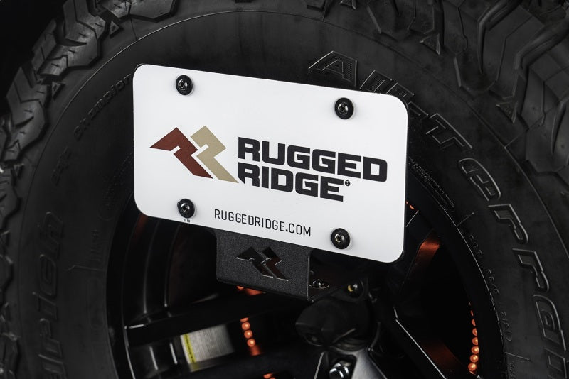 Rugged Ridge Tag Relocation Bracket Rear 18-20 Jeep Wrangler JL Rugged Ridge Spare Tire Carriers