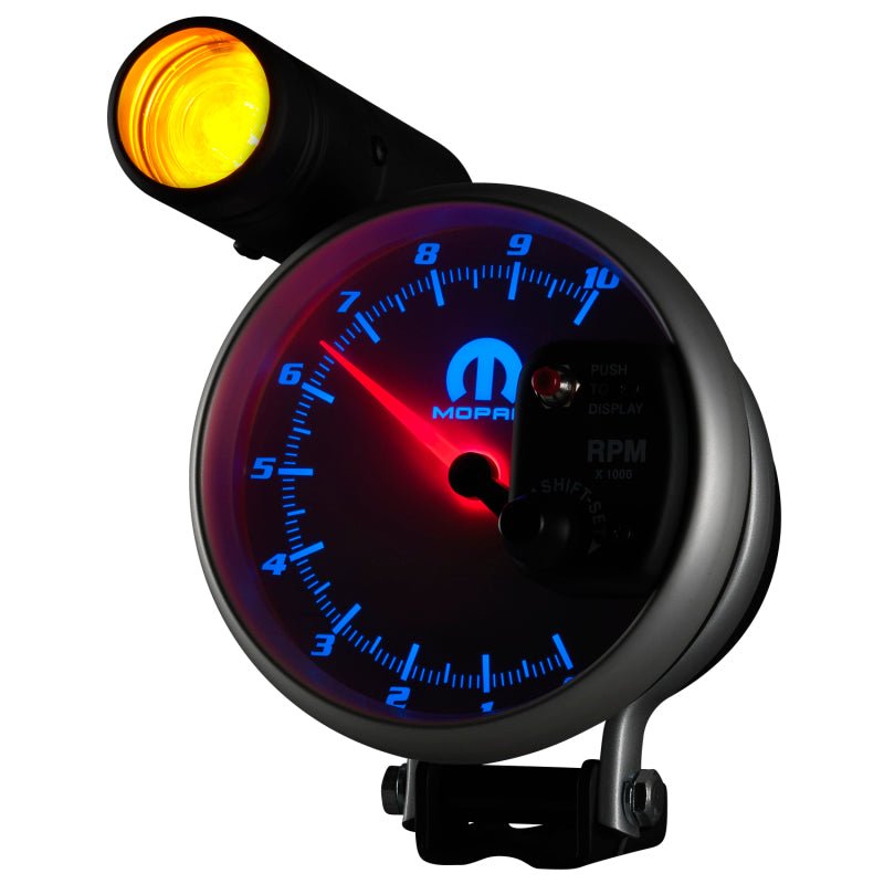 Autometer Mopar 5in / 10k RPM / Pedestal Mount White Tachometer w/ Shift Light AutoMeter Gauges