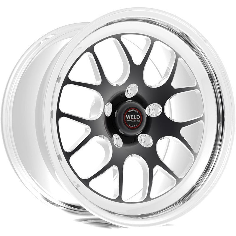 Weld S77 18x12 / 5x4.75 BP / 8.6in. BS Black Wheel (High Pad) - Non-Beadlock Weld Wheels - Forged