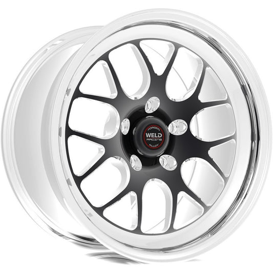 Weld S77 18x12 / 5x4.75 BP / 8.6in. BS Black Wheel (High Pad) - Non-Beadlock Weld Wheels - Forged