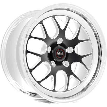 Weld S77 17x10.5 / 5x112mm BP / 7.3in. BS Black Wheel (Medium Pad) - Beadlock Weld Wheels - Forged