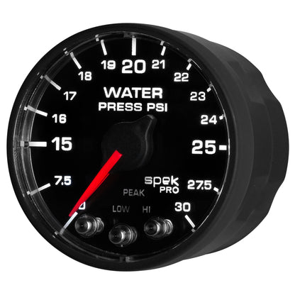 Autometer Spek-Pro - Nascar 2-1/16in Water Press 0- 30 psi Bfb AutoMeter Gauges