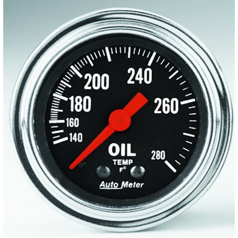 Autometer Traditional Chrome 2-1/16in 140-280 Deg F Mechanical Oil Temp Gauge AutoMeter Gauges