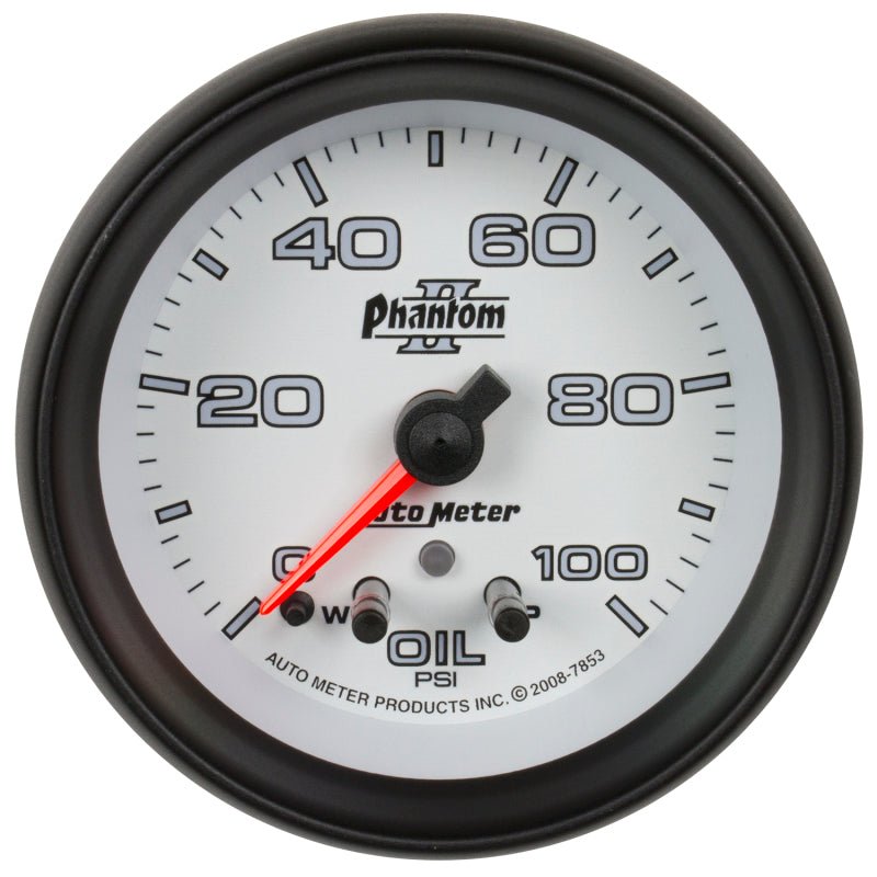 Autometer Phantom II 2-5/8in 100 PSI Stepper Motor Oil Pressure Gauge AutoMeter Gauges