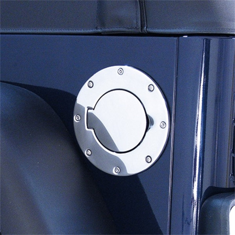 Rugged Ridge 97-06 Jeep Wrangler TJ Stainless Steel Non-Locking Gas Cap Door Rugged Ridge Fuel Caps