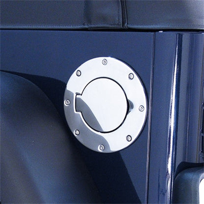 Rugged Ridge 97-06 Jeep Wrangler TJ Stainless Steel Non-Locking Gas Cap Door Rugged Ridge Fuel Caps