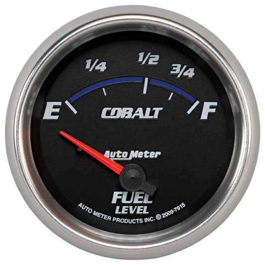 AutoMeter Gauge Fuel Level 2-5/8in. 73 Ohm(e) to 10 Ohm(f) Elec Cobalt AutoMeter Gauges