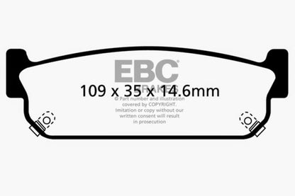 EBC 93-97 Infiniti J30 3.0 Redstuff Rear Brake Pads