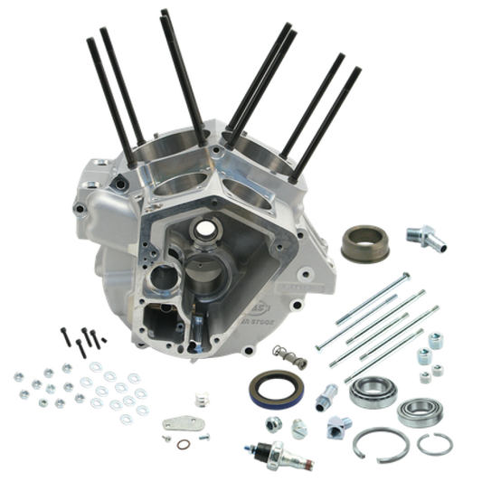 S&S Cycle 84-91 BT w/ 3-5/8in Bore Super Stock Alternator Style Crankcase - Natural