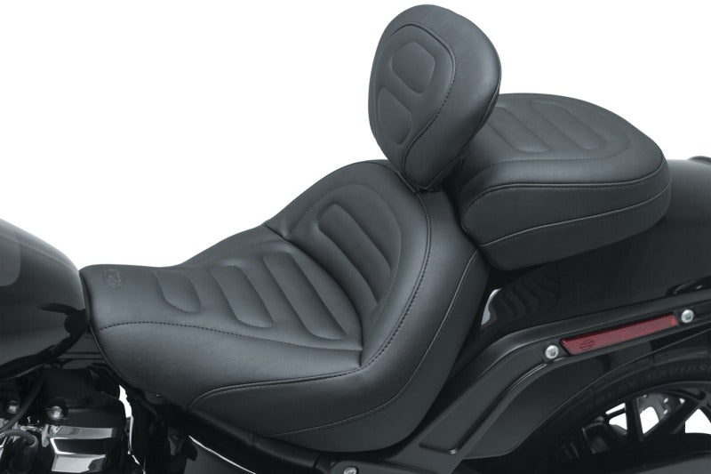 Mustang 18-21 Harley Fat Bob Standard Touring Recessed Passenger Seat - Black