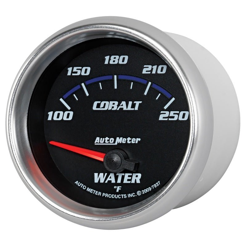 Autometer Cobalt 66mm 100-250 Degree F Electric Water Temperature Gauge AutoMeter Gauges