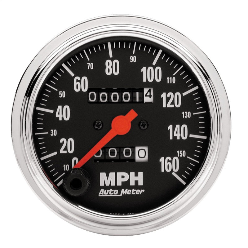 AutoMeter Gauge Speedometer 3-3/8in. 160MPH Mechanical Traditional Chrome AutoMeter Gauges