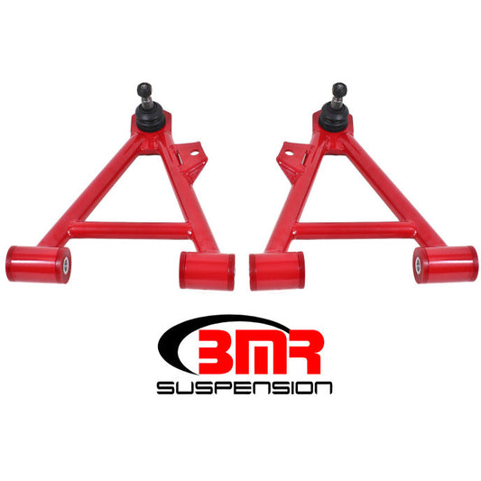 BMR 94-04 Mustang Lower Non-Adj. A-Arms (Coilover Only) w/ Tall Ball Joint (Polyurethane) - Red BMR Suspension Control Arms