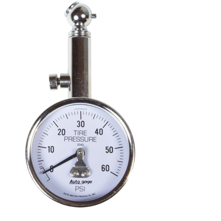 Autometer 60 PSi Peak/Hold Mechanical Tire Pressure Gauge AutoMeter Gauges