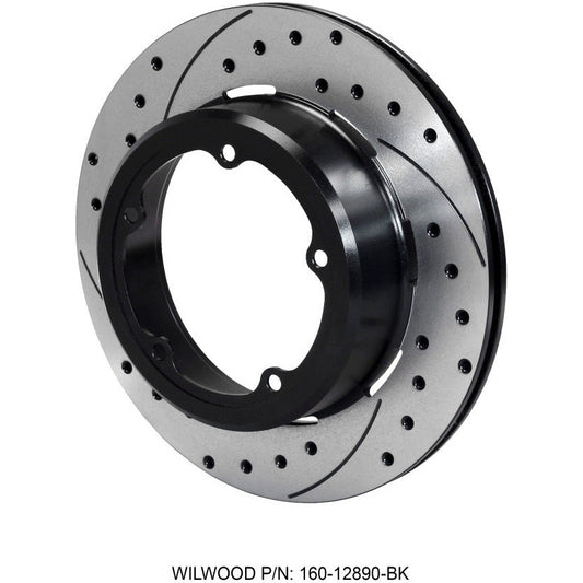 Wilwood Rotor-1.91in Offset-SRP-BLK-Drill-RH 12.19 x .810 - 5 x 5.75in Floater Wilwood Brake Rotors - 2 Piece