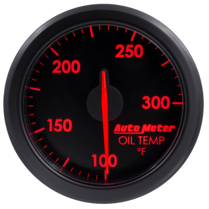 Autometer Airdrive 2-1/6in Oil Temp Gauge 100-300 Degrees F - Black AutoMeter Gauges