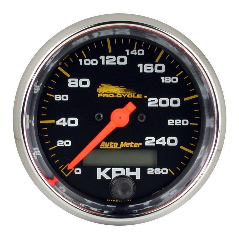 Autometer Pro-Cycle Gauge Speedo 3 3/4in 160 Mph Elec Black AutoMeter Gauges