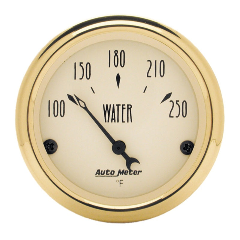 AutoMeter Gauge Water Temp 2-1/16in. 250 Deg. F Elec Golden Oldies AutoMeter Gauges