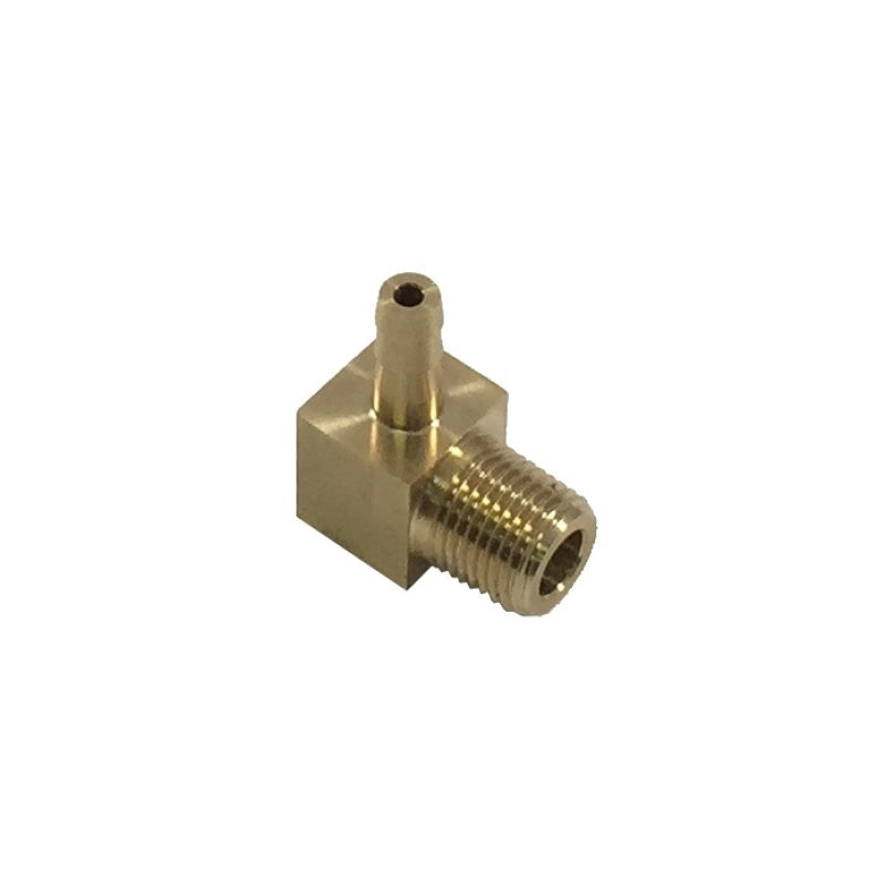 Torque Solution Brass 1/8 in NPT Fitting: Universal 90 Degree Barb Torque Solution Fittings