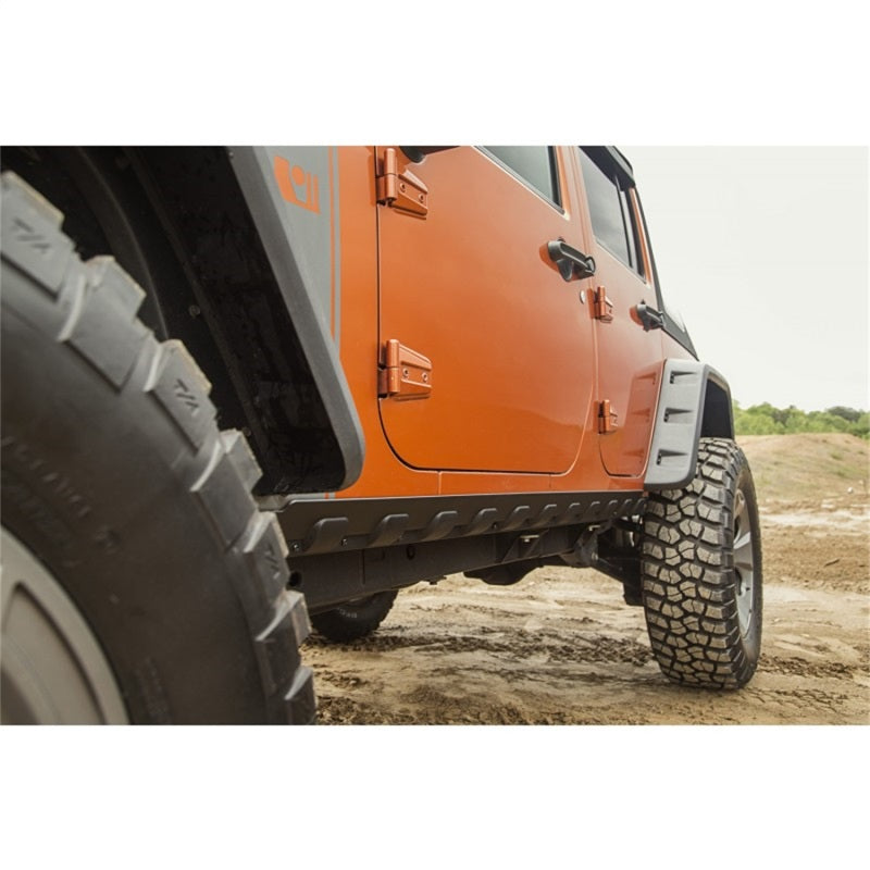 Rugged Ridge Rocker Guard Kit Body Armor 4 Door 07-18 Jeep Wrangler JK Rugged Ridge Body Armor & Rock Rails